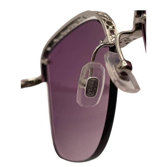 New Chopard SCHD45S 0579 Silver Frame Sunglasses with Purple Gradient Lenses main image 5